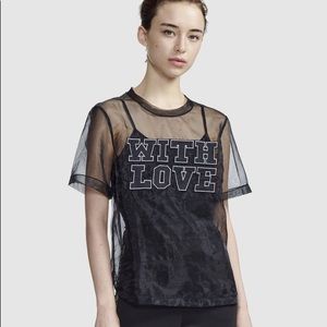 Maje see through t-shirt